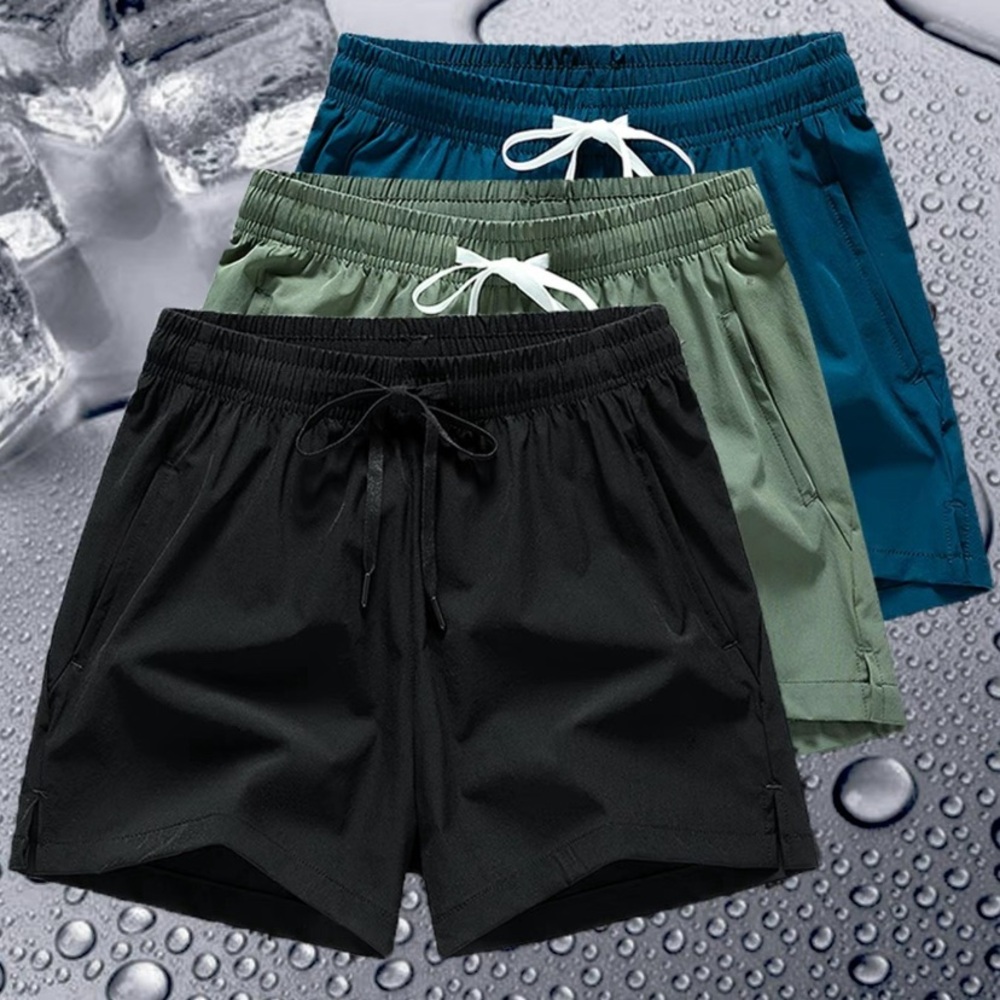 Men’s Regular Fit Casual Solid Drawstring Waist Shorts
